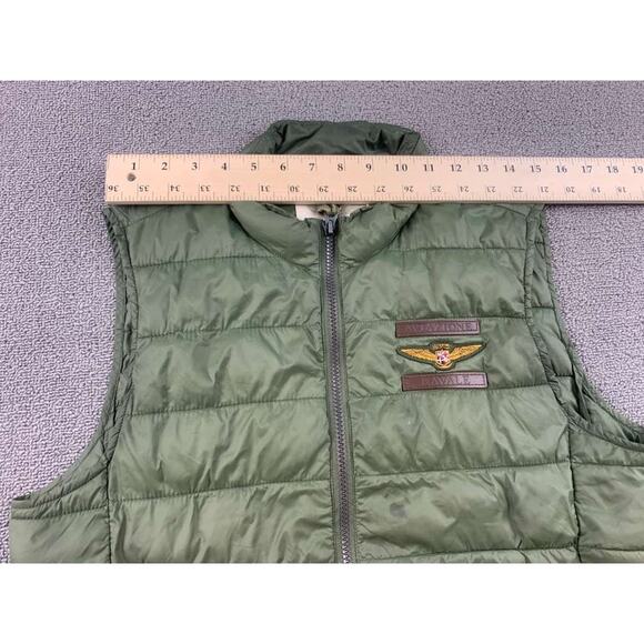 Aviazione Navale Puffer Aviation Vest Men's Small  Italian Navy And Wings Patch - Picture 6 of 12